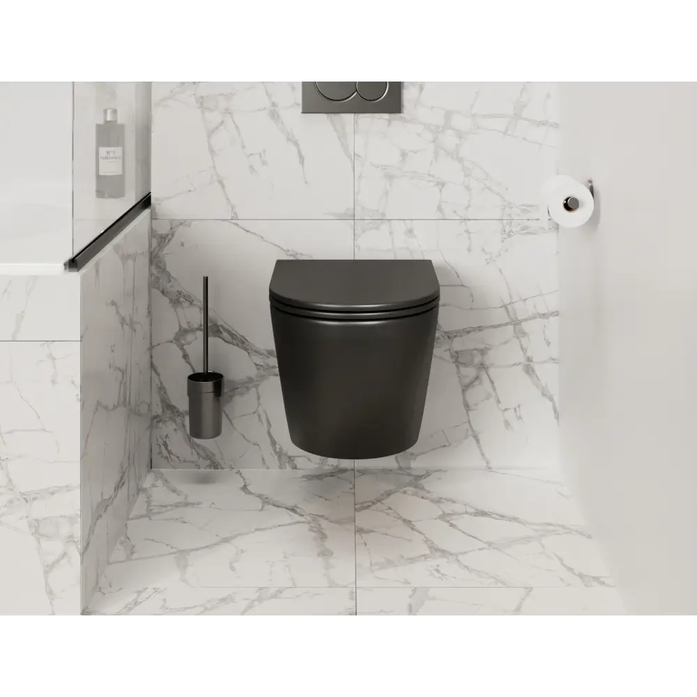 Фото 14 Комплект инсталляция и унитаз 3 в 1 инсталляция Geberit Duofix унитаз подвесной Enio Unico BL EN4105055 и кнопка хром