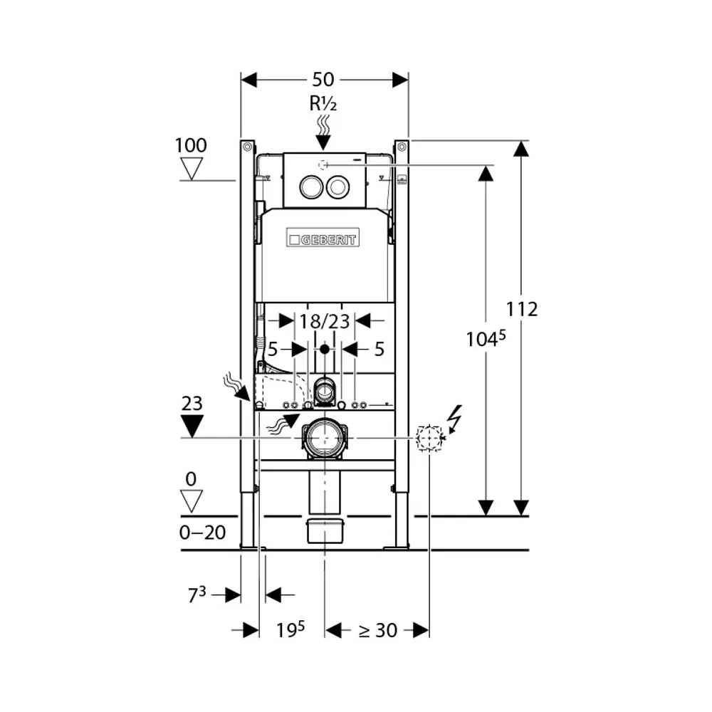 Фото 5 Комплект инсталляция и унитаз 3 в 1 инсталляция Geberit Duofix Delta унитаз подвесной Enio Ekos EN0170571 и кнопка хром