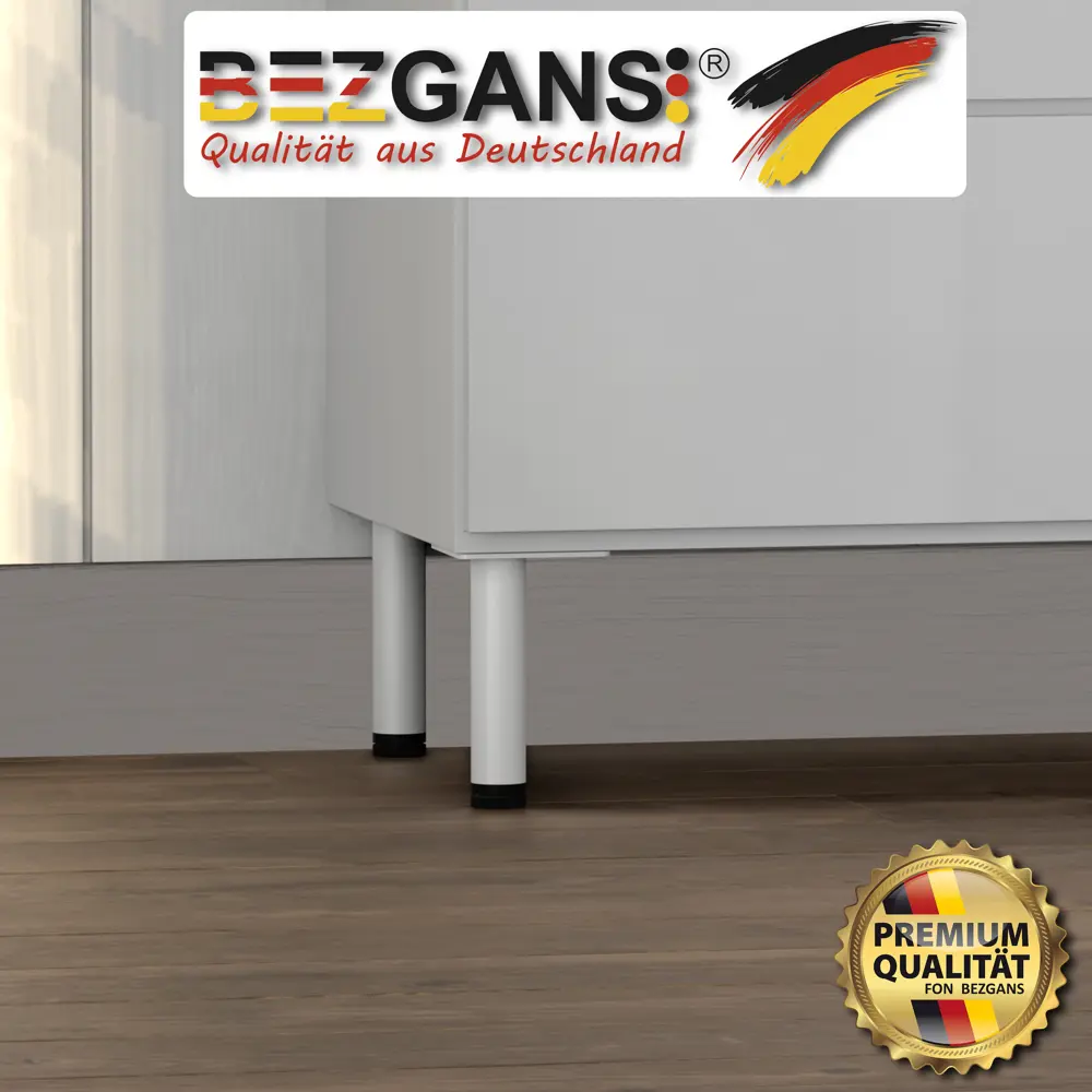 Фото 5 Ножка круглая Bezgans 150x30 мм белая 6 шт Фото 5 Ножка круглая Bezgans 150x30 мм белая 6 шт