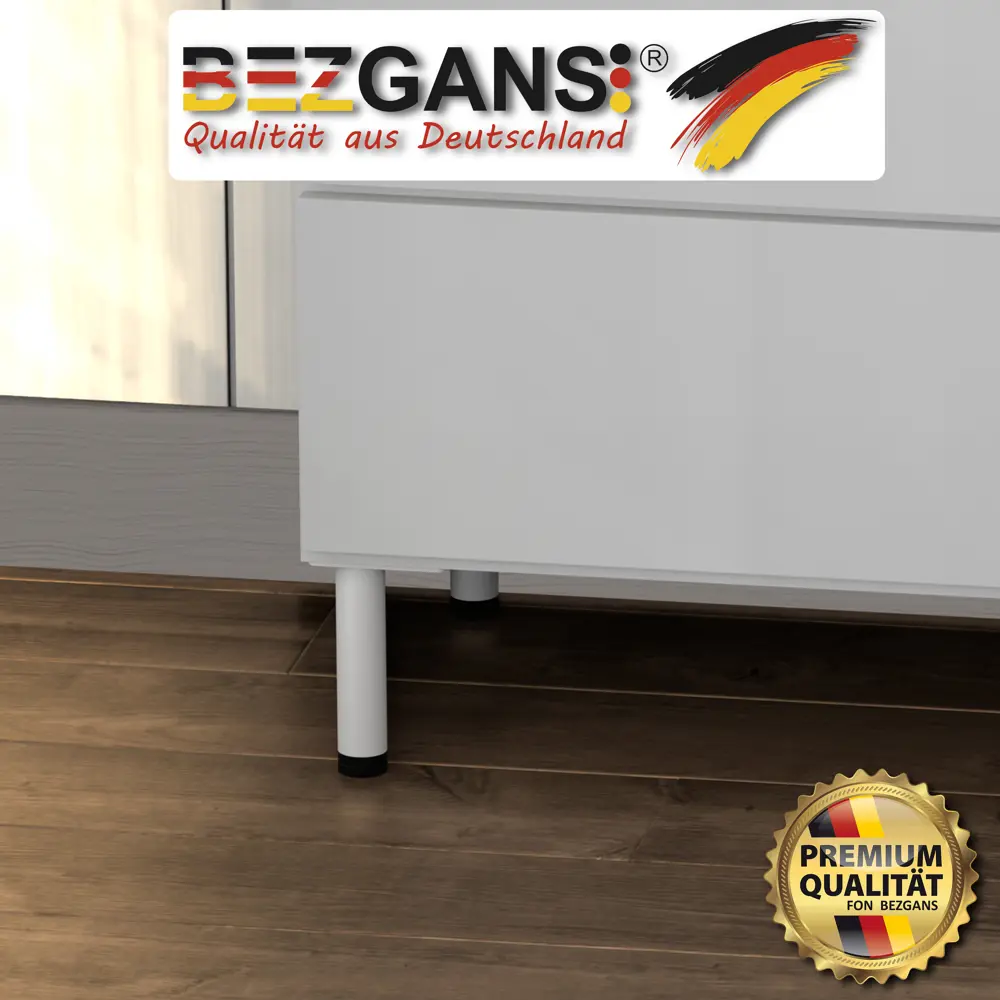 Фото 6 Ножка круглая Bezgans 150x30 мм белая 6 шт Фото 6 Ножка круглая Bezgans 150x30 мм белая 6 шт