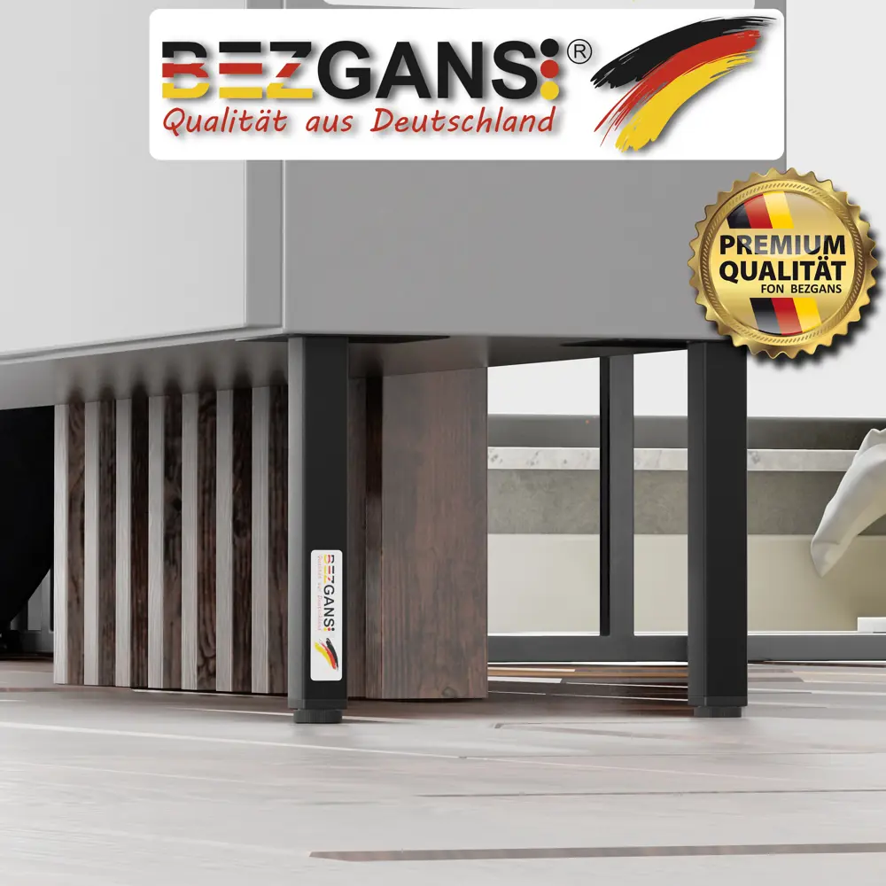 Фото 7 Ножка квадратная Bezgans 150x25x25 мм черная 6 шт Фото 7 Ножка квадратная Bezgans 150x25x25 мм черная 6 шт