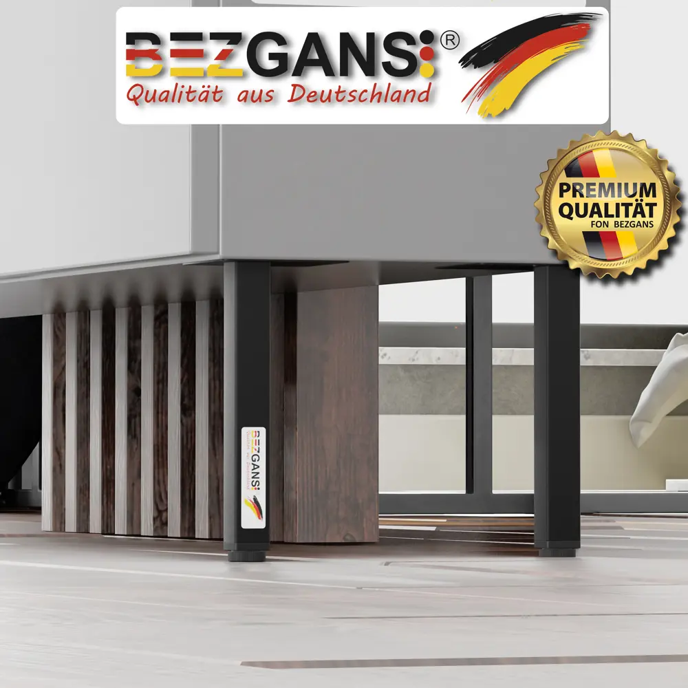 Фото 7 Ножка квадратная Bezgans 100x25x25 мм черная 10 шт Фото 7 Ножка квадратная Bezgans 100x25x25 мм черная 10 шт