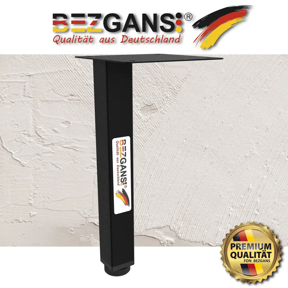 Фото 8 Ножка квадратная Bezgans 100x25x25 мм черная 10 шт Фото 8 Ножка квадратная Bezgans 100x25x25 мм черная 10 шт