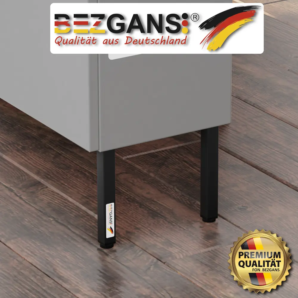 Фото 6 Ножка квадратная Bezgans 100x25x25 мм черная 10 шт Фото 6 Ножка квадратная Bezgans 100x25x25 мм черная 10 шт