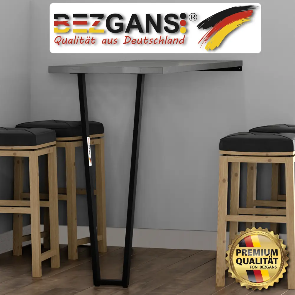 Фото 5 Подстолье для обеденного и письменного стола Bezgans V-образное 71 см черное 2 шт