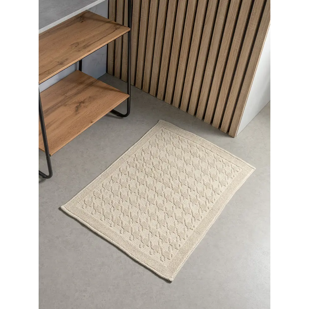 Фото 2 Коврик для ванной комнаты DENASTIA M111355 80x60см цвет белый