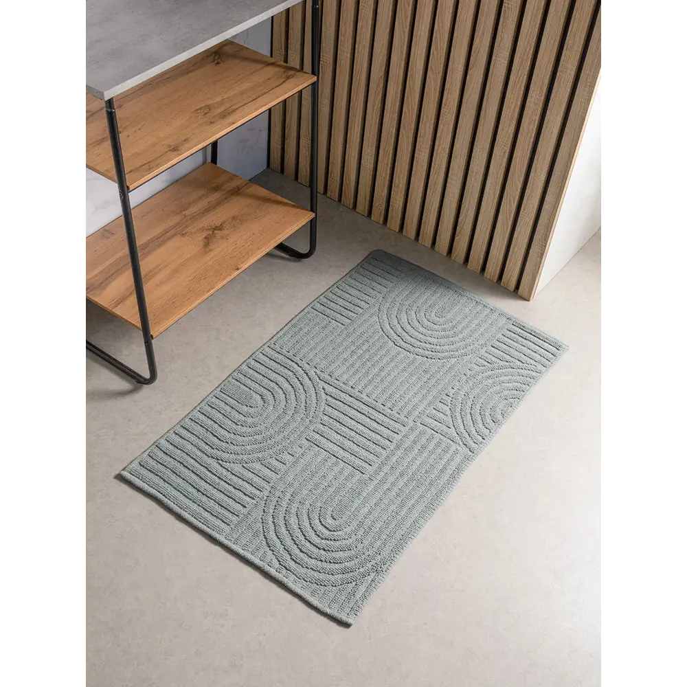 Фото 2 Коврик для ванной комнаты DENASTIA M111361 100x60см цвет зеленый Фото 2 Коврик для ванной комнаты DENASTIA M111361 100x60см цвет зеленый