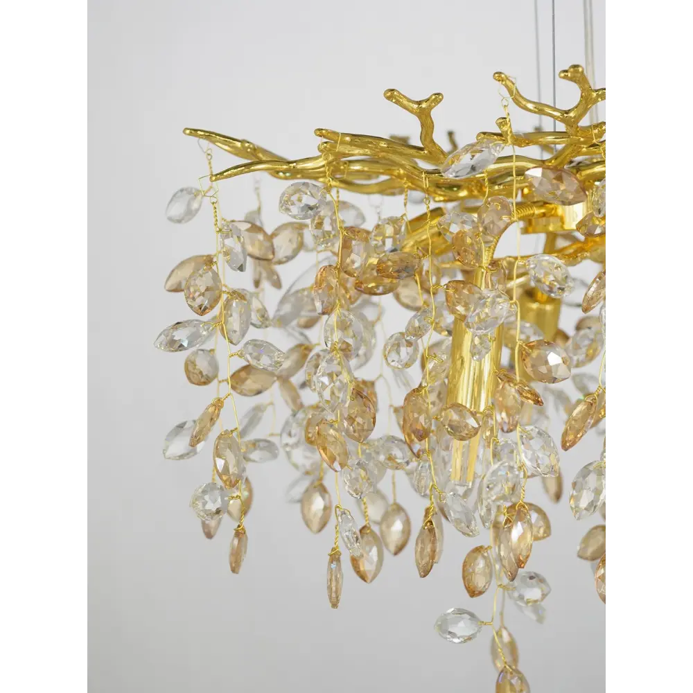 Фото 5 Люстра подвесная Lumina deco Brevia Ldp 8027-500 gd 6 ламп 10 м² цвет прозрачный/золотой