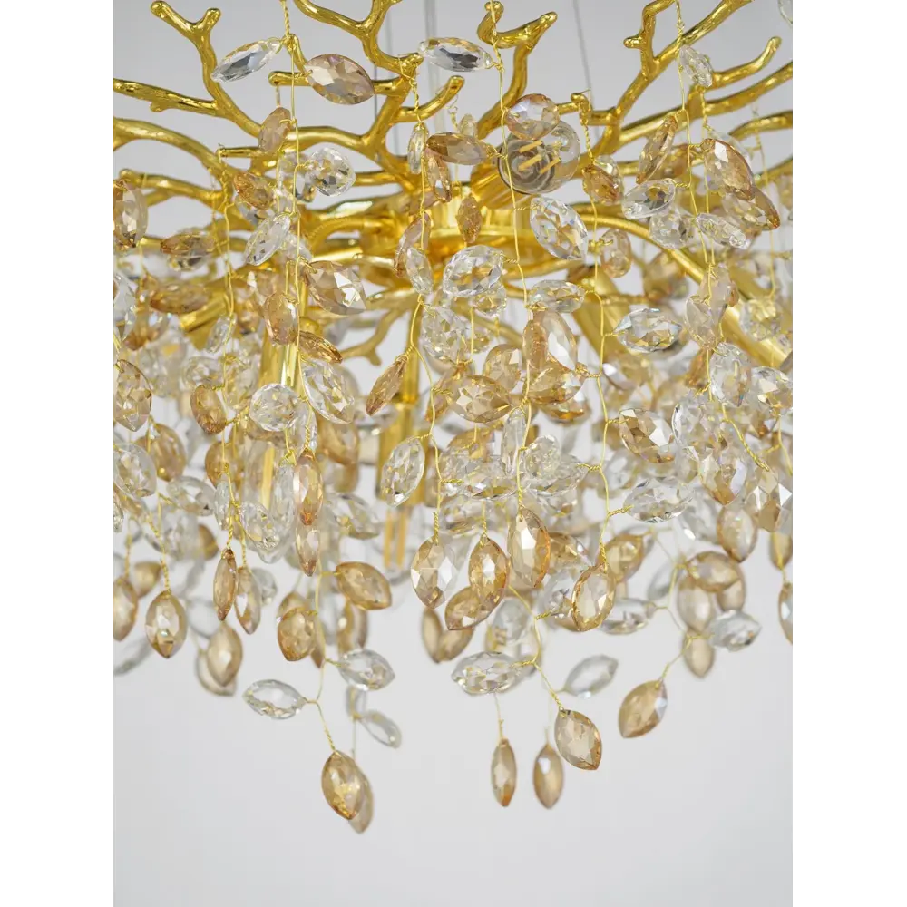 Фото 7 Люстра подвесная Lumina deco Brevia Ldp 8027-500 gd 6 ламп 10 м² цвет прозрачный/золотой