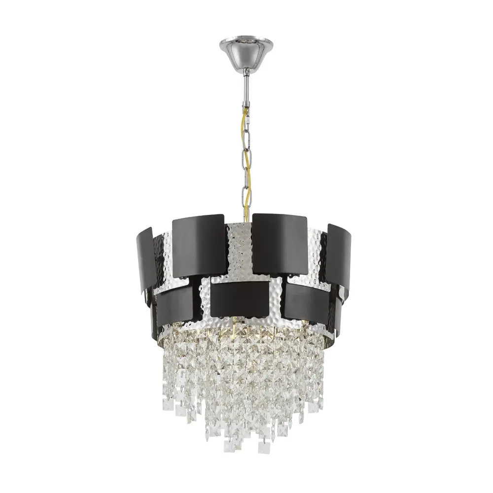 Фото Светильник подвесной Lumina deco Kruvia Ldp 7045-400 bk+chr 4 лампы 7 м² цвет прозрачный/черный Фото Светильник подвесной Lumina deco Kruvia Ldp 7045-400 bk+chr 4 лампы 7 м² цвет прозрачный/черный