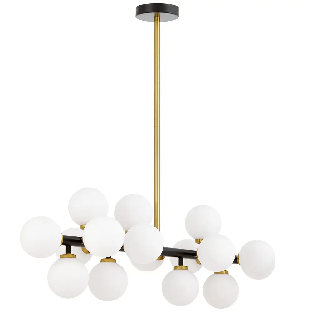 Фото 5 Светильник подвесной Lumina deco Marsiada Ldp 6033-16 bk+md 16 ламп 21 м² цвет белый/черный Фото 5 Светильник подвесной Lumina deco Marsiada Ldp 6033-16 bk+md 16 ламп 21 м² цвет белый/черный