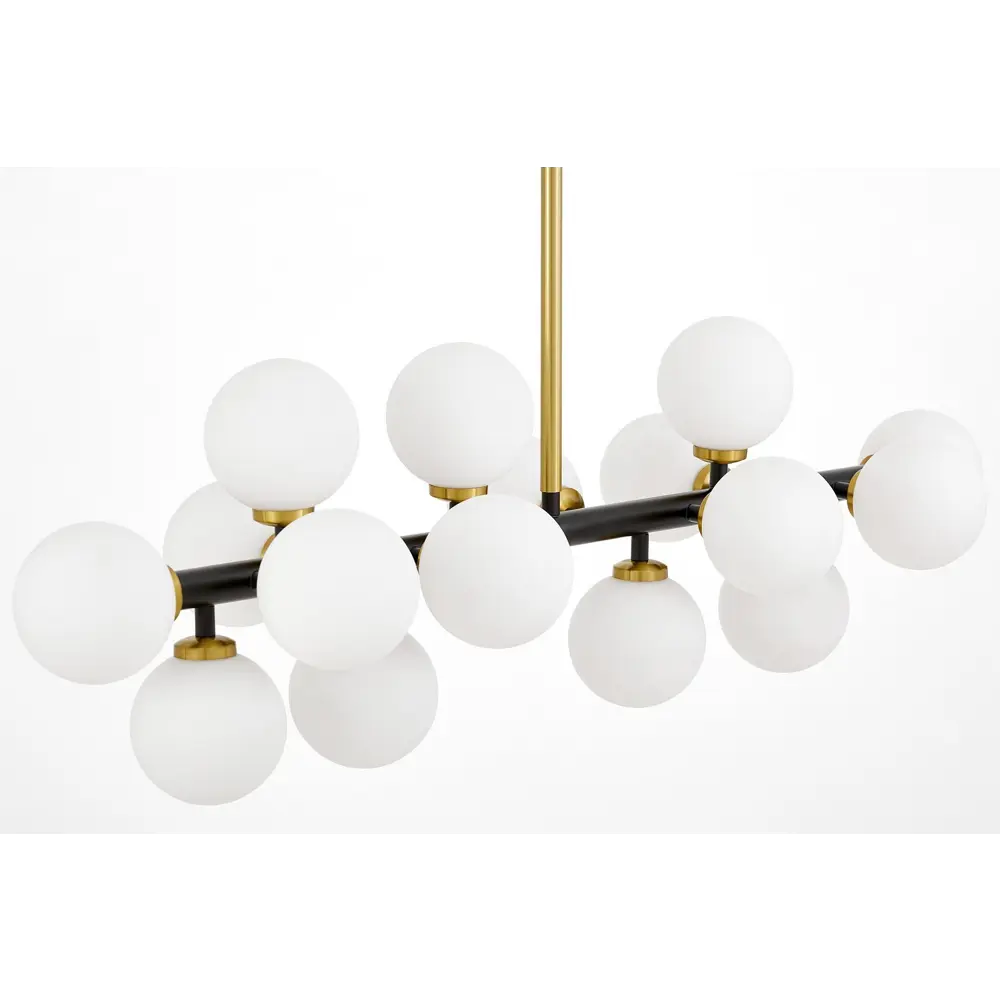 Фото 8 Светильник подвесной Lumina deco Marsiada Ldp 6033-16 bk+md 16 ламп 21 м² цвет белый/черный Фото 8 Светильник подвесной Lumina deco Marsiada Ldp 6033-16 bk+md 16 ламп 21 м² цвет белый/черный
