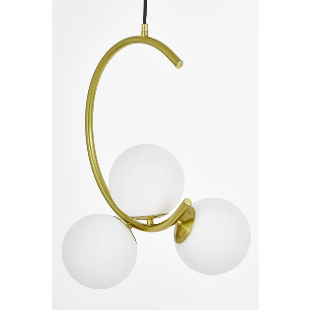 Фото 4 Светильник подвесной Lumina deco Bonio Ldp 7031-3 md 3 лампы 5 м² цвет белый/латунь