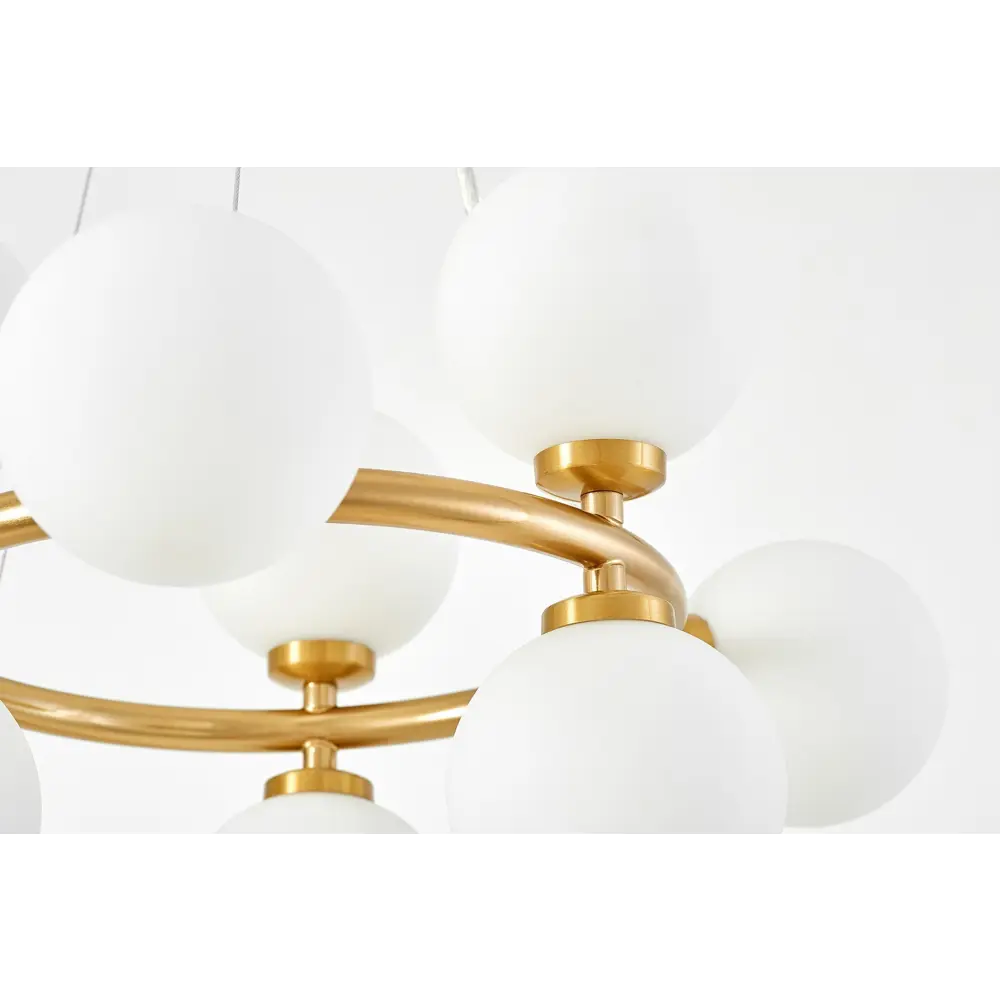 Фото 6 Люстра подвесная Lumina deco Marsiada Ldp 6033-9 md 9 ламп 12 м² цвет белый/латунь Фото 6 Люстра подвесная Lumina deco Marsiada Ldp 6033-9 md 9 ламп 12 м² цвет белый/латунь