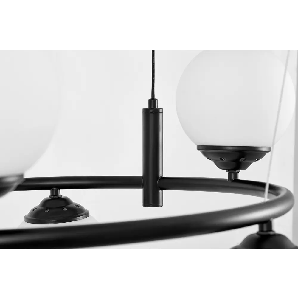 Фото 4 Люстра подвесная Lampit Fino Tp 2003-6-rd bk 6 ламп 10 м² цвет белый/черный Фото 4 Люстра подвесная Lampit Fino Tp 2003-6-rd bk 6 ламп 10 м² цвет белый/черный