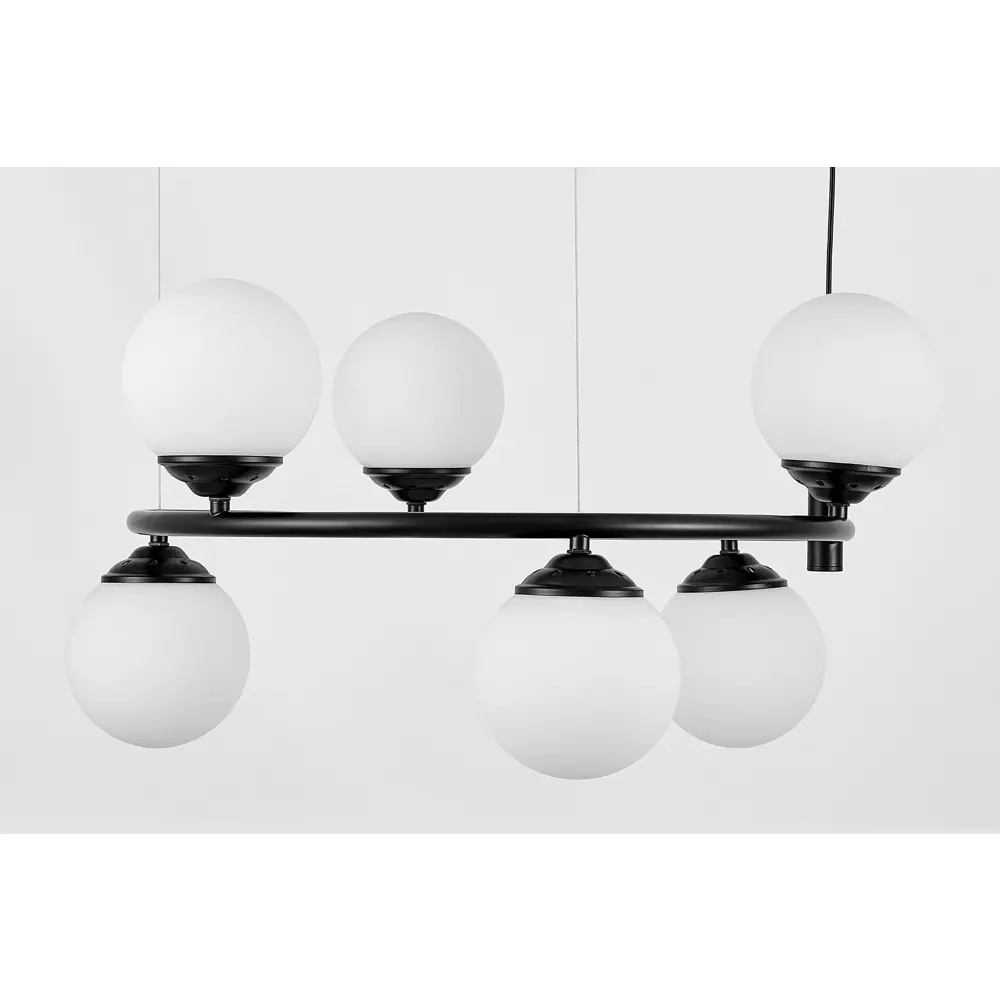 Фото 3 Люстра подвесная Lampit Fino Tp 2003-6-rd bk 6 ламп 10 м² цвет белый/черный Фото 3 Люстра подвесная Lampit Fino Tp 2003-6-rd bk 6 ламп 10 м² цвет белый/черный