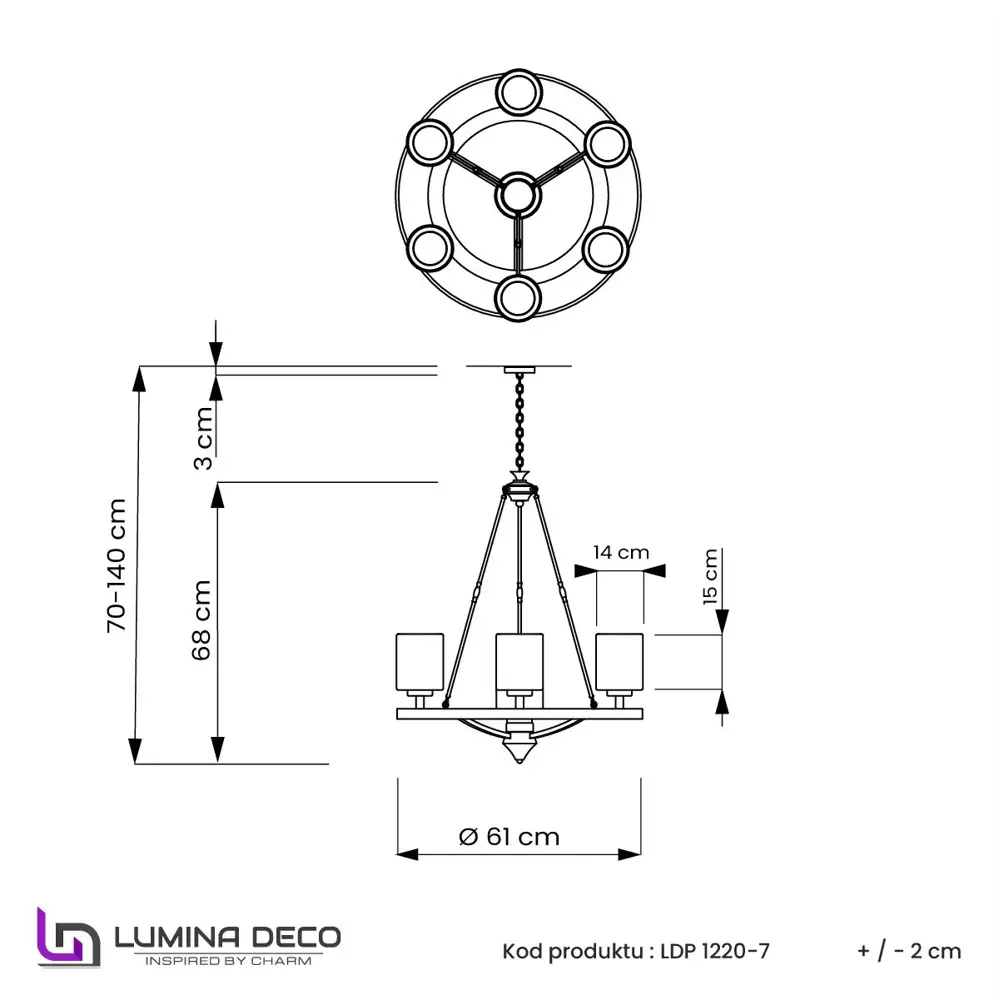 Фото 11 Люстра подвесная LUMINA DECO Santini LDP 1220-7 CHR+WT 7 ламп 21 м² цвет хром Фото 11 Люстра подвесная LUMINA DECO Santini LDP 1220-7 CHR+WT 7 ламп 21 м² цвет хром