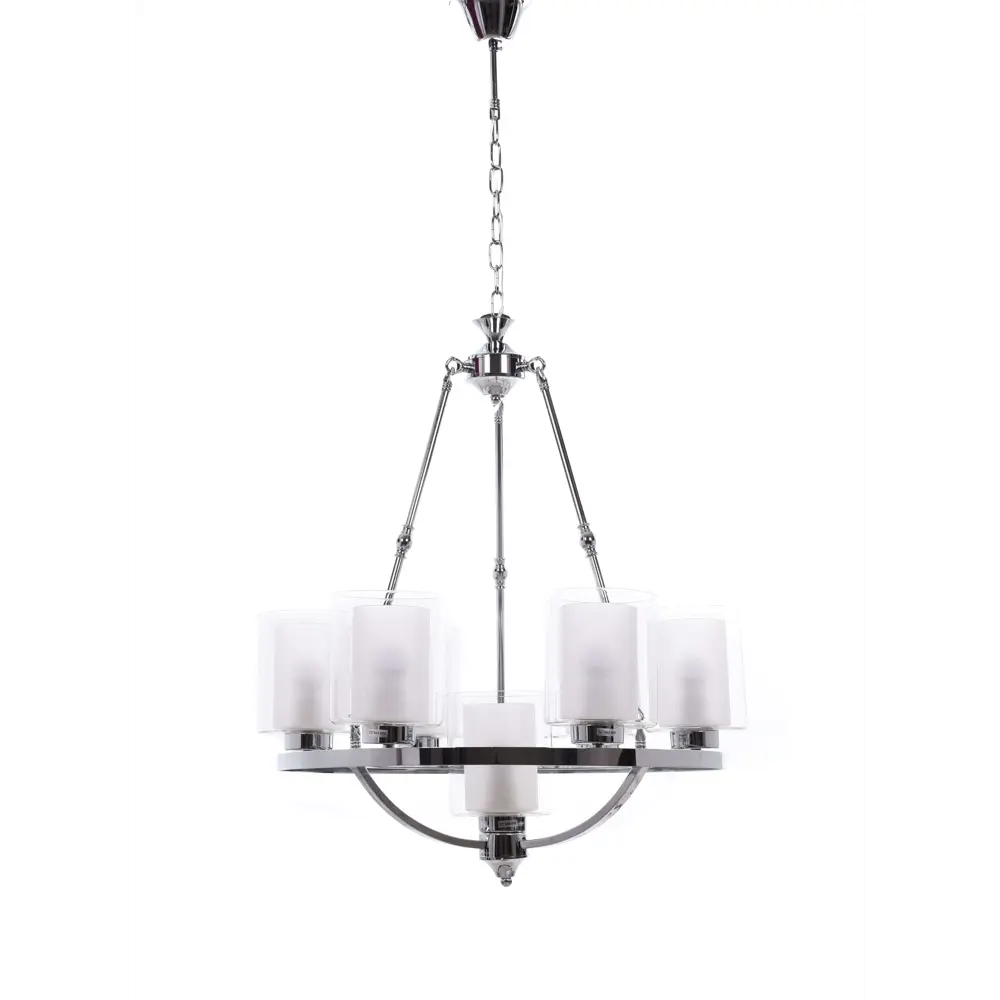 Фото 5 Люстра подвесная LUMINA DECO Santini LDP 1220-7 CHR+WT 7 ламп 21 м² цвет хром Фото 5 Люстра подвесная LUMINA DECO Santini LDP 1220-7 CHR+WT 7 ламп 21 м² цвет хром