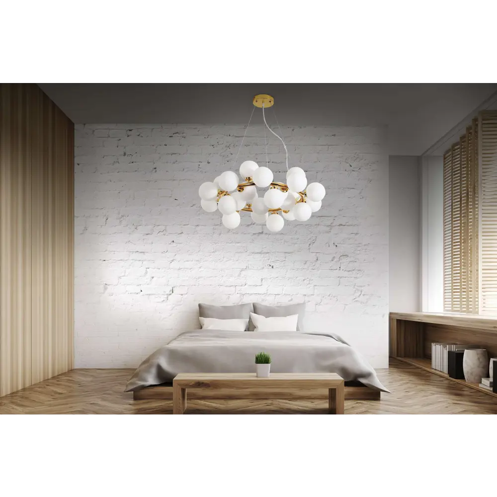 Фото 5 Люстра подвесная Lumina deco Marsiada Ldp 6033-25 fgd 25 ламп 33 м² цвет белый/розовое золото Фото 5 Люстра подвесная Lumina deco Marsiada Ldp 6033-25 fgd 25 ламп 33 м² цвет белый/розовое золото