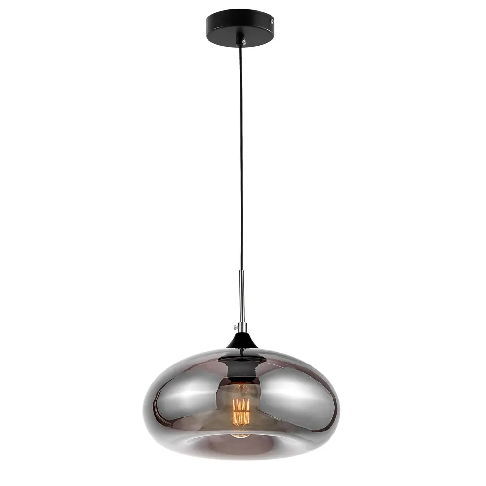 Фото 13 Светильник подвесной LUMINA DECO Brosso LDP 6810 GY 1 лампа 3 м² цвет дымно-серый