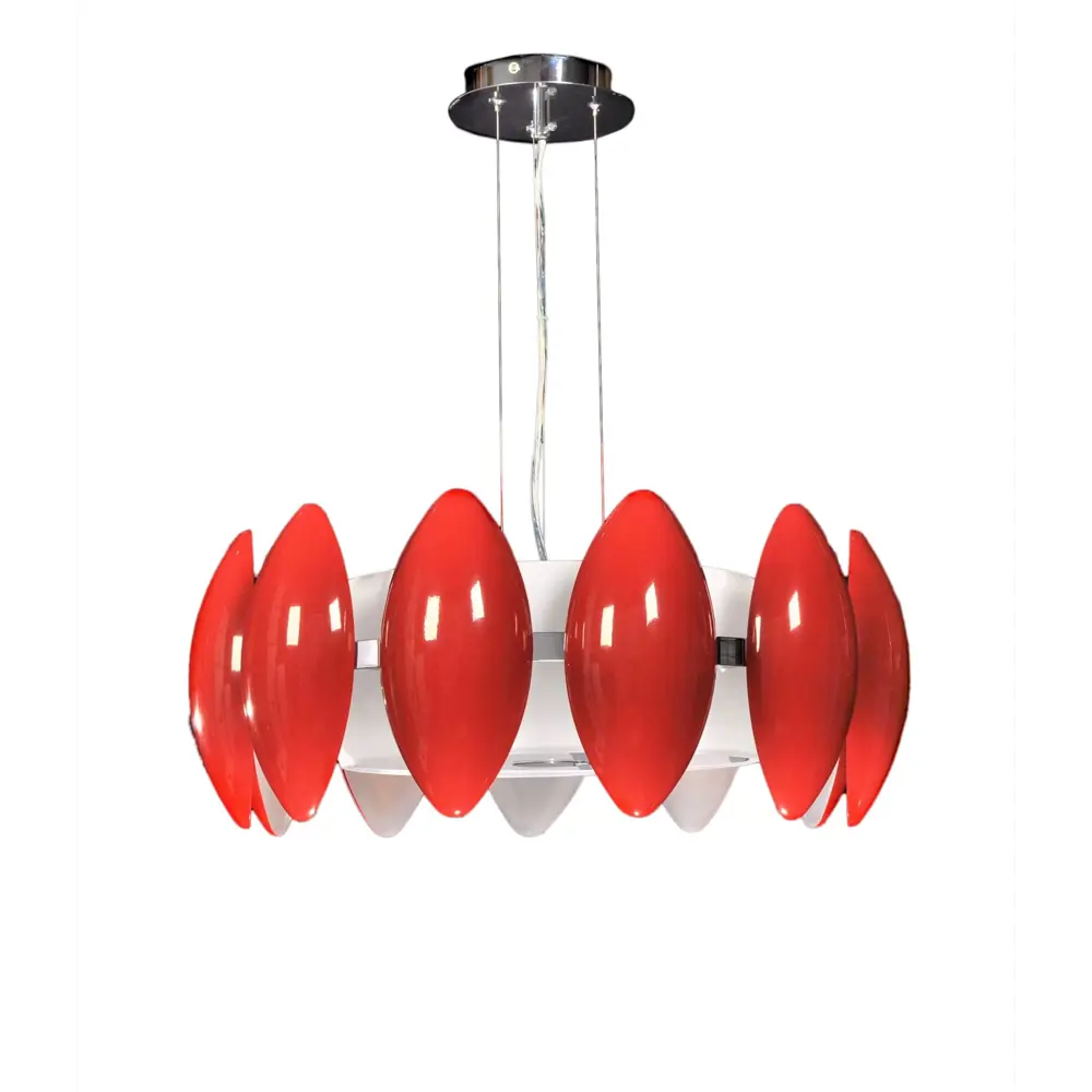 Фото Люстра подвесная Lumina deco Frascatti Ldp 9016-350 rd 4 лампы 7 м² цвет красный Фото Люстра подвесная Lumina deco Frascatti Ldp 9016-350 rd 4 лампы 7 м² цвет красный