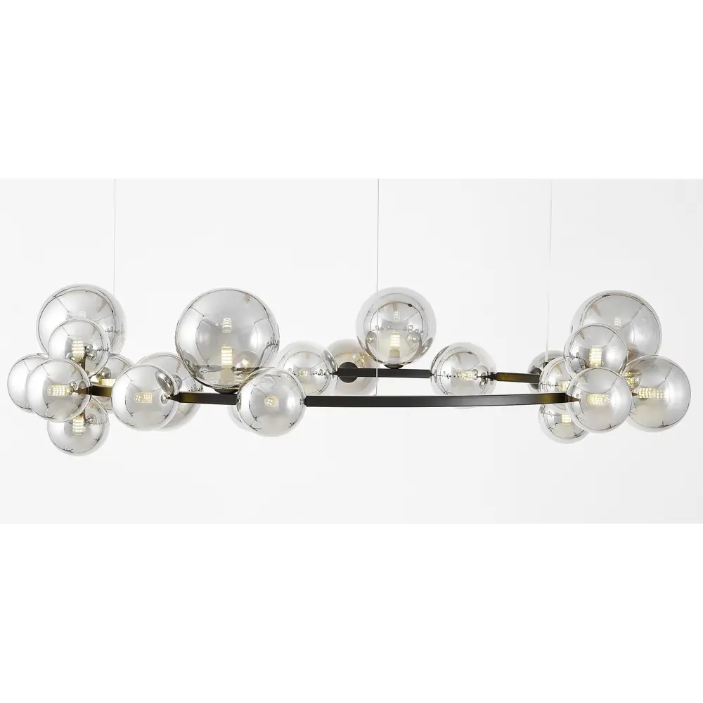 Фото 2 Светильник подвесной Lumina deco Merido Ldp 7033-24 bk+gy 24 лампы 69 м² цвет серый/черный