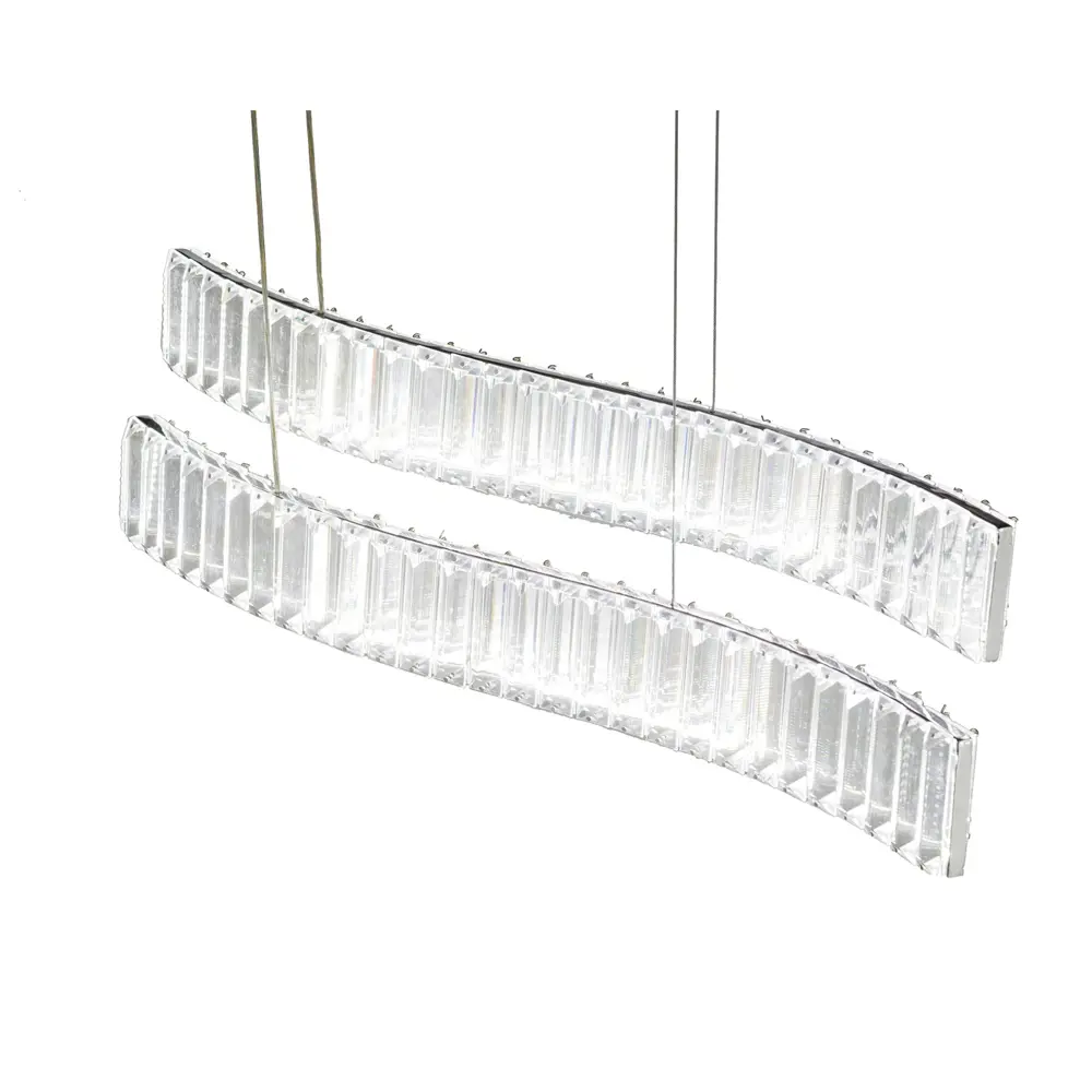 Фото 4 Светильник подвесной светодиодный Lumina deco 6039 Ldp 6039-2-pr chr нейтральный белый свет цвет хром/прозрачный Фото 4 Светильник подвесной светодиодный Lumina deco 6039 Ldp 6039-2-pr chr нейтральный белый свет цвет хром/прозрачный
