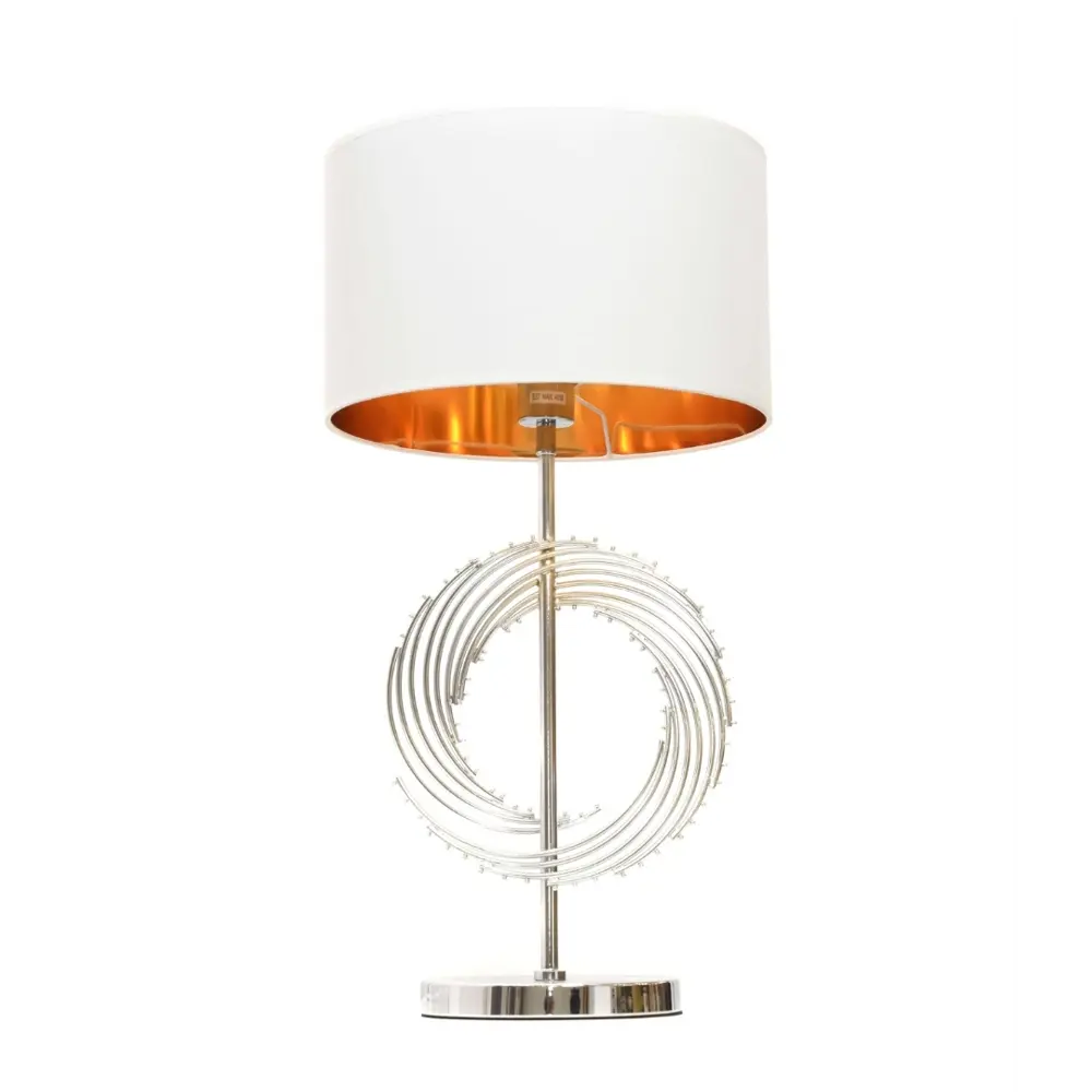 Фото 5 Настольная лампа LUMINA DECO Fabi LDT 5531 CHR+WT цвет белый Фото 5 Настольная лампа LUMINA DECO Fabi LDT 5531 CHR+WT цвет белый