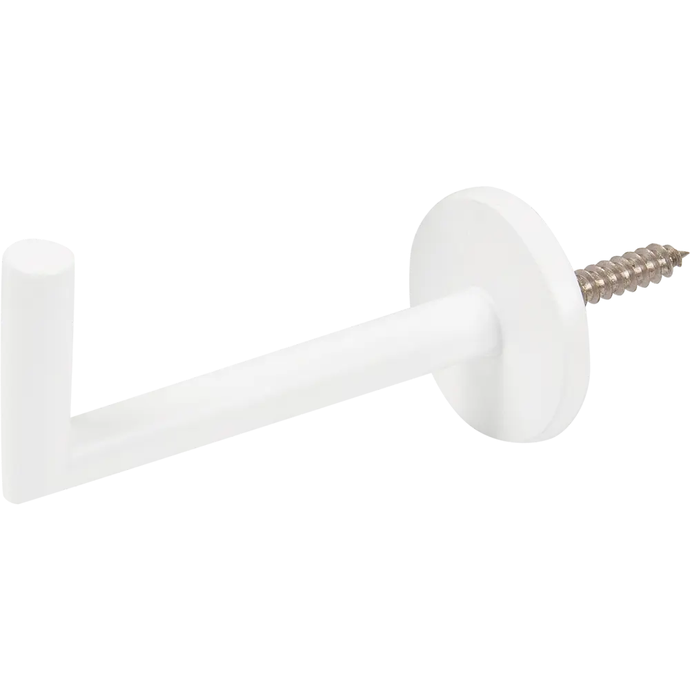 Фото Держатель штор 8 см металл цвет белый 2 шт. Фото Держатель штор 8 см металл цвет белый 2 шт.