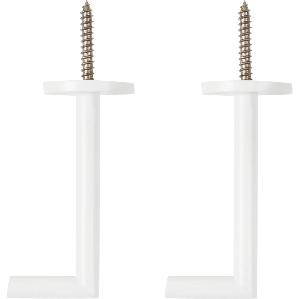 Фото 3 Держатель штор 8 см металл цвет белый 2 шт. Фото 3 Держатель штор 8 см металл цвет белый 2 шт.