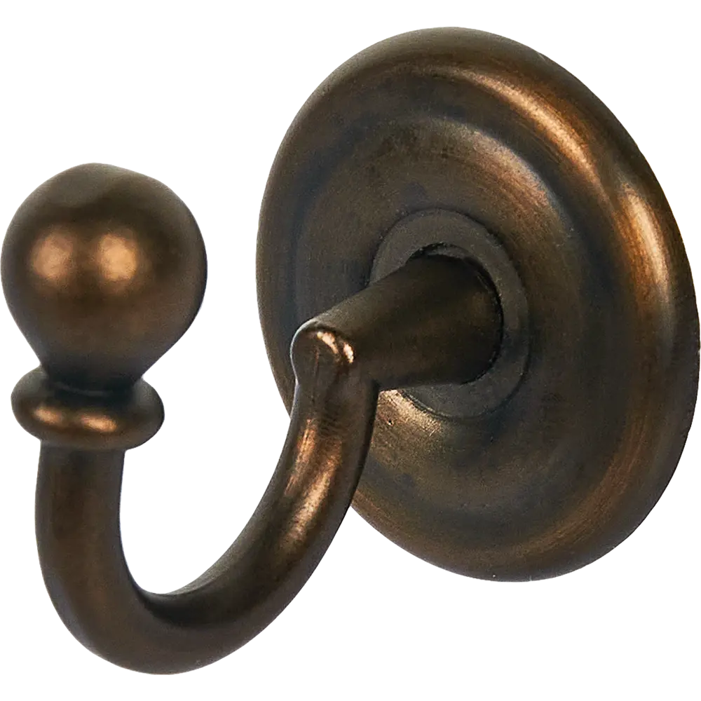 Фото Крючок для штор 3 см металл цвет античная медь 2 шт. Фото Крючок для штор 3 см металл цвет античная медь 2 шт.