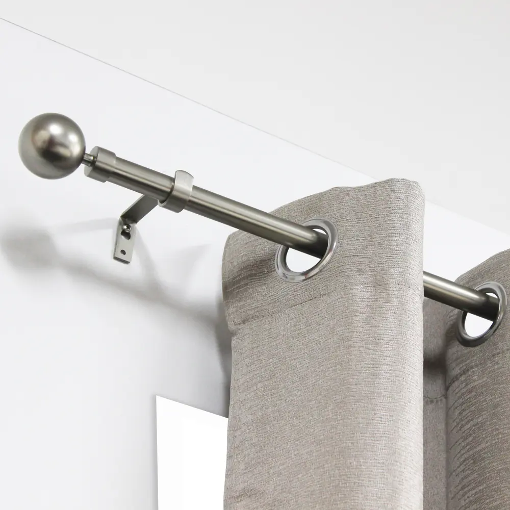 Фото 2 Держатель для однорядной штанги металл цвет никель 10 см Фото 2 Держатель для однорядной штанги металл цвет никель 10 см