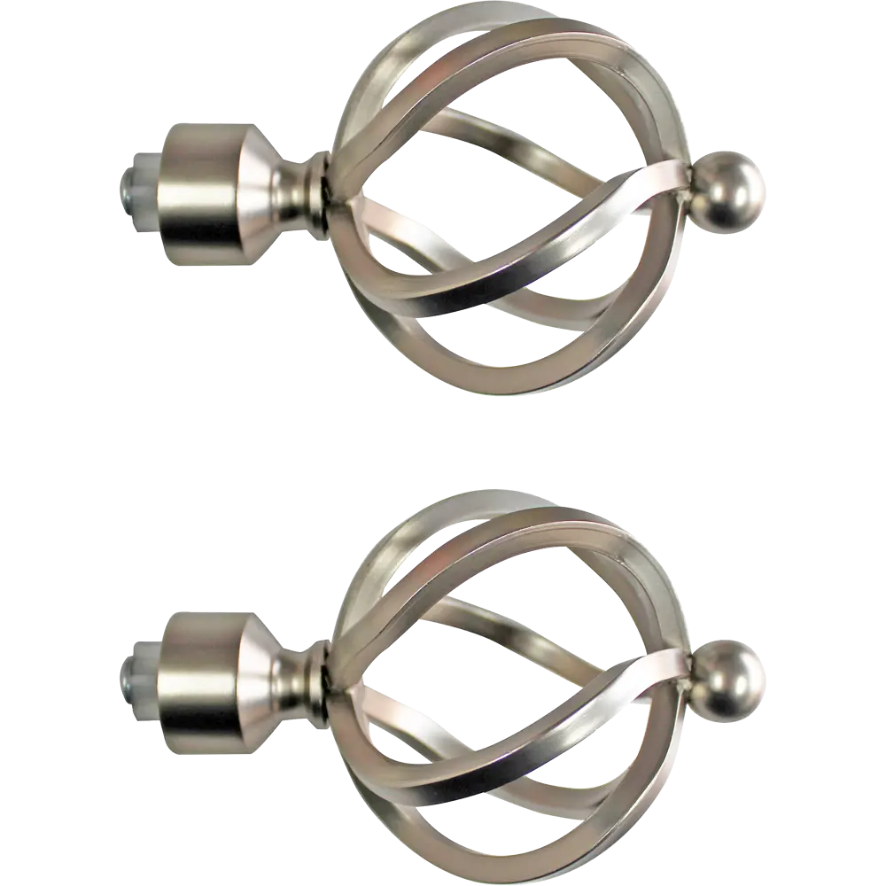 Фото Наконечник Твист металл цвет никель 10.8 см 2 шт. Фото Наконечник Твист металл цвет никель 10.8 см 2 шт.