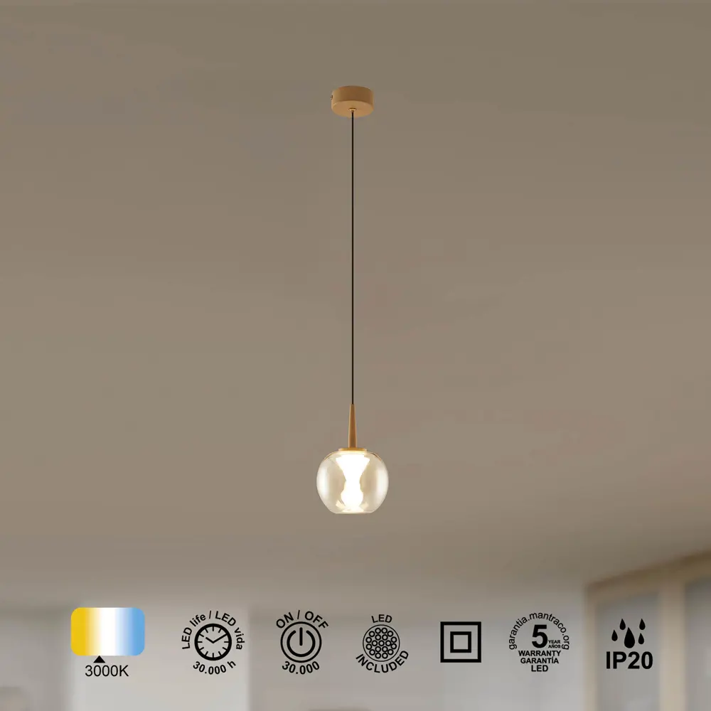 Фото 8 Светильник подвесной светодиодный Mantra Andromeda 9077 2 м² теплый белый свет цвет золотой/бронзовый Фото 8 Светильник подвесной светодиодный Mantra Andromeda 9077 2 м² теплый белый свет цвет золотой/бронзовый