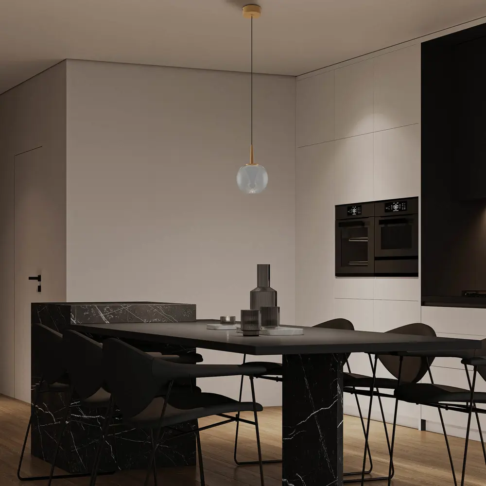 Фото 6 Светильник подвесной светодиодный Mantra Andromeda 9078 2 м² теплый белый свет цвет прозрачный/золотой Фото 6 Светильник подвесной светодиодный Mantra Andromeda 9078 2 м² теплый белый свет цвет прозрачный/золотой