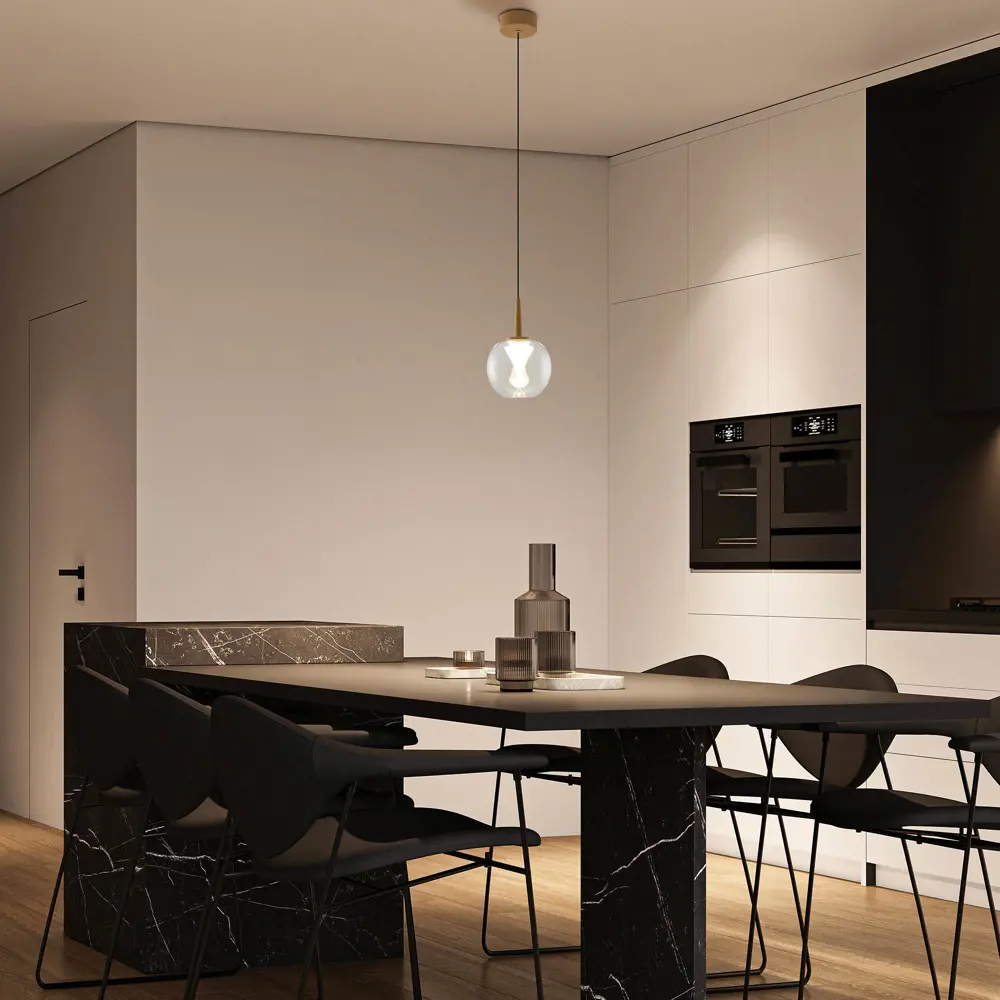 Фото 5 Светильник подвесной светодиодный Mantra Andromeda 9078 2 м² теплый белый свет цвет прозрачный/золотой Фото 5 Светильник подвесной светодиодный Mantra Andromeda 9078 2 м² теплый белый свет цвет прозрачный/золотой