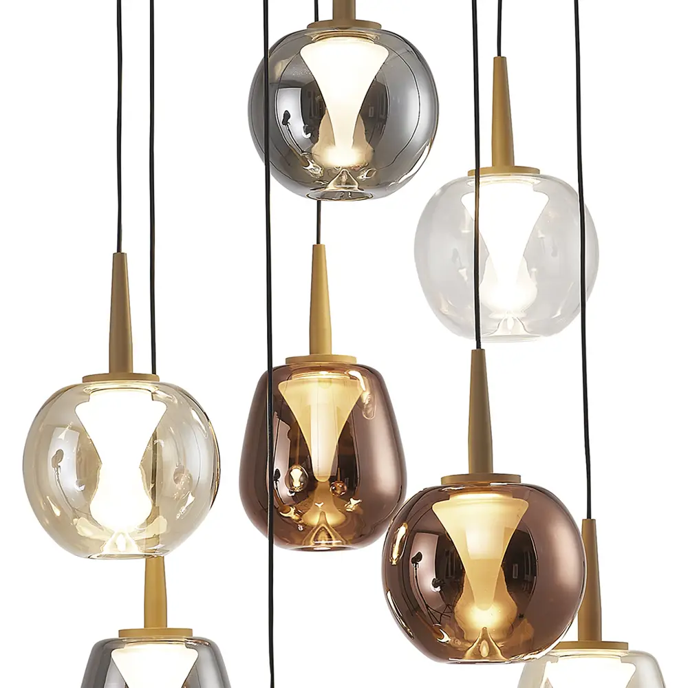 Фото 4 Люстра подвесная светодиодная Mantra Andromeda 8933+8pl 13 м² теплый белый свет цвет прозрачный/золотой/бронзовый/медный Фото 4 Люстра подвесная светодиодная Mantra Andromeda 8933+8pl 13 м² теплый белый свет цвет прозрачный/золотой/бронзовый/медный