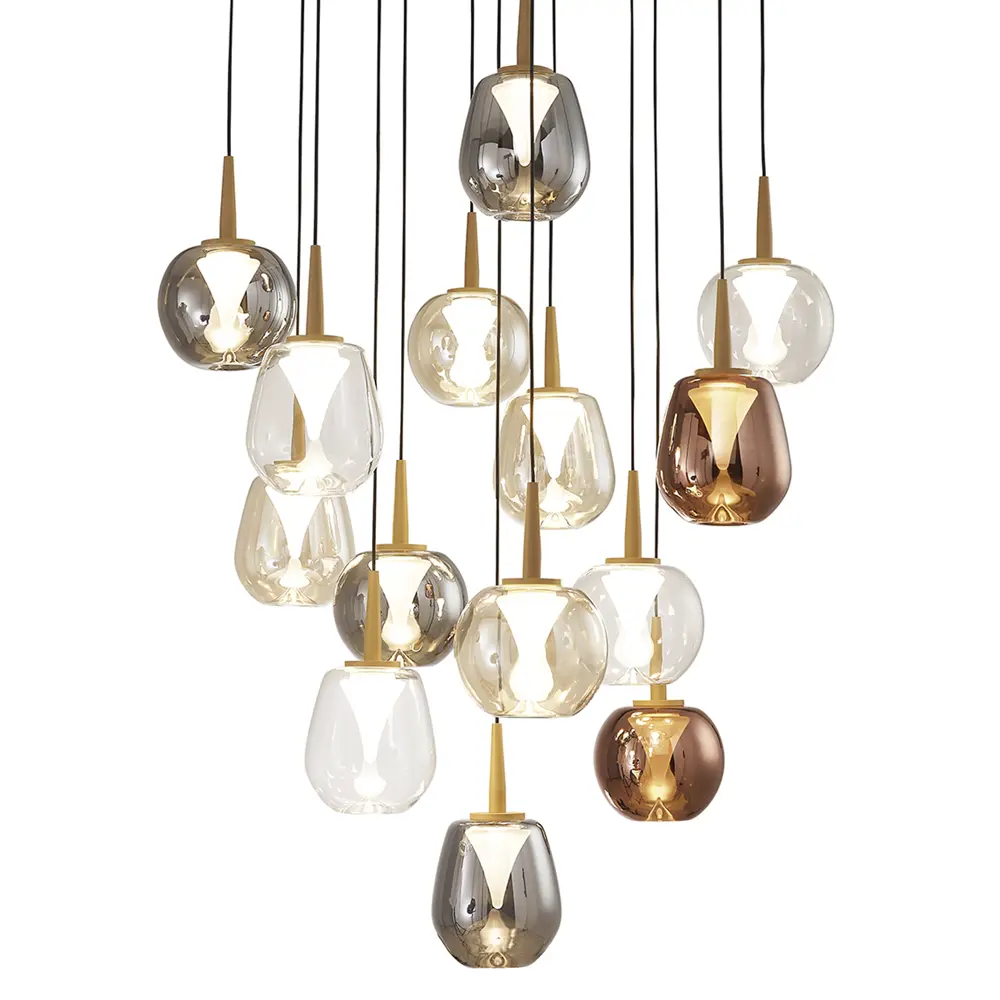 Фото 2 Люстра подвесная светодиодная Mantra Andromeda 8935+14pl 22 м² теплый белый свет цвет прозрачный/золотой/бронзовый/медный Фото 2 Люстра подвесная светодиодная Mantra Andromeda 8935+14pl 22 м² теплый белый свет цвет прозрачный/золотой/бронзовый/медный