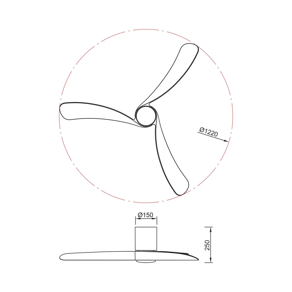 Фото 4 Люстра-вентилятор светодиодная Mantra 9047 с пультом 10 м² освещение от 13 до 20 м² вентиляция регулируемый белый свет цвет черный