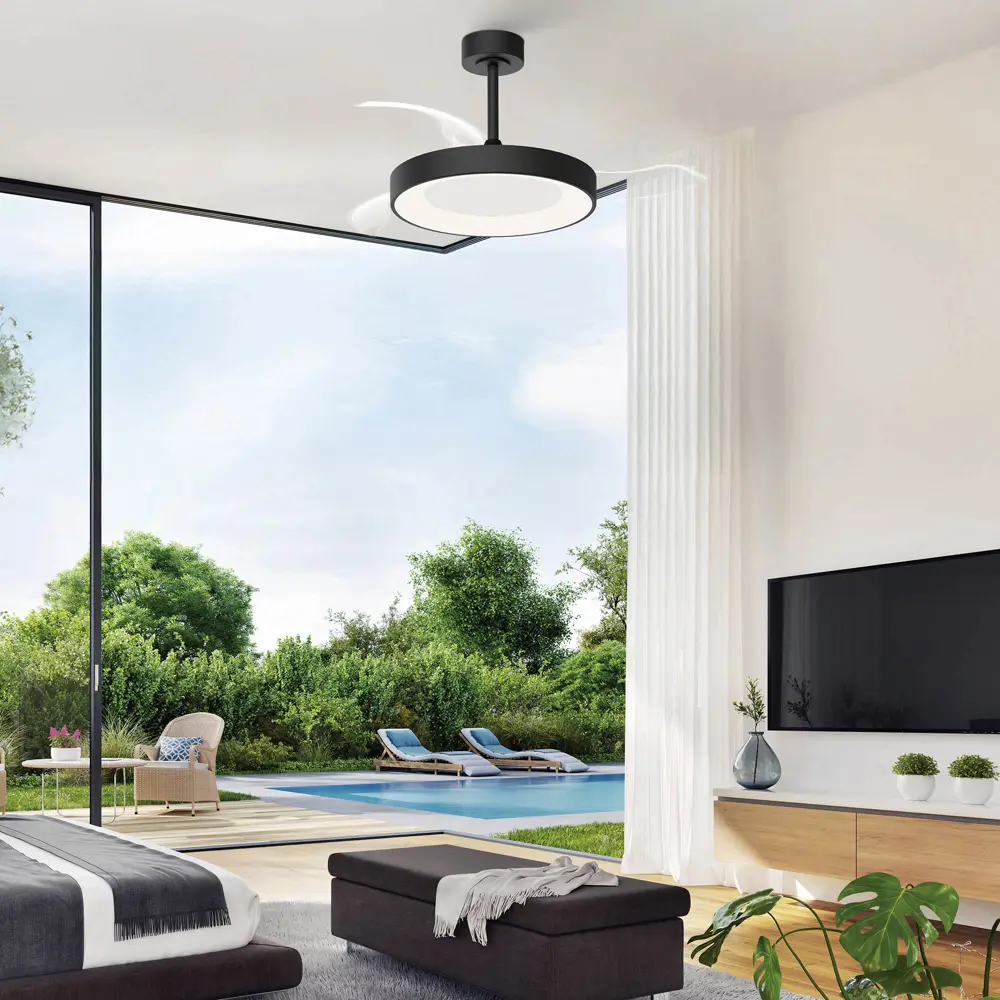 Фото 3 Люстра-вентилятор светодиодная Mantra 9063 с пультом 18 м² освещение от 13 до 20 м² вентиляция регулируемый белый свет цвет черный Фото 3 Люстра-вентилятор светодиодная Mantra 9063 с пультом 18 м² освещение от 13 до 20 м² вентиляция регулируемый белый свет цвет черный