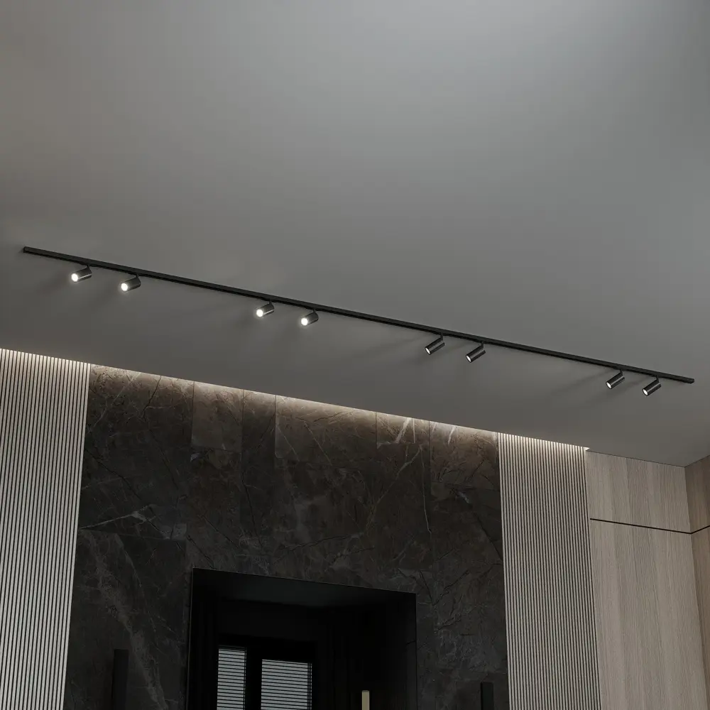 Фото 8 Трековая система в комплекте Hesby Lighting однофазная накладная Skylite HSBL_0232_kompl 220В 4 м чёрная