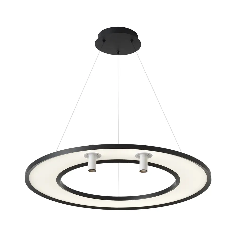 Фото 3 Светильник подвесной светодиодный Crystal lux Contour sp50w black 10 м² нейтральный белый свет цвет белый/черный