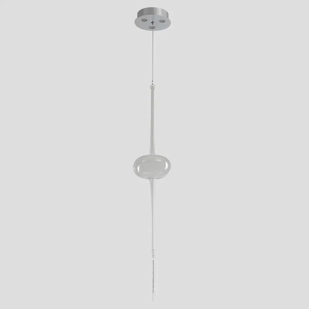 Фото 4 Светильник подвесной светодиодный Crystal lux Glass sp3w led chrome 2 м² нейтральный белый свет цвет хром Фото 4 Светильник подвесной светодиодный Crystal lux Glass sp3w led chrome 2 м² нейтральный белый свет цвет хром