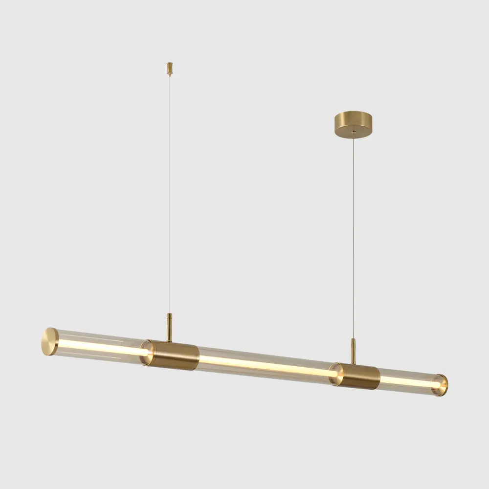 Фото 3 Светильник подвесной светодиодный Crystal lux Lineup sp24w brass 9 м² теплый белый свет цвет янтарный/латунь Фото 3 Светильник подвесной светодиодный Crystal lux Lineup sp24w brass 9 м² теплый белый свет цвет янтарный/латунь