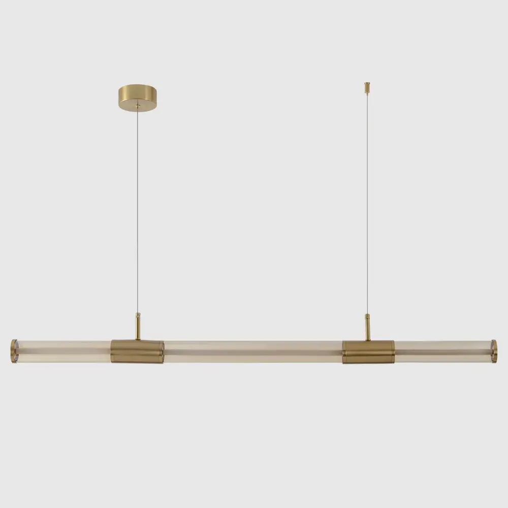 Фото 2 Светильник подвесной светодиодный Crystal lux Lineup sp24w brass 9 м² теплый белый свет цвет янтарный/латунь Фото 2 Светильник подвесной светодиодный Crystal lux Lineup sp24w brass 9 м² теплый белый свет цвет янтарный/латунь