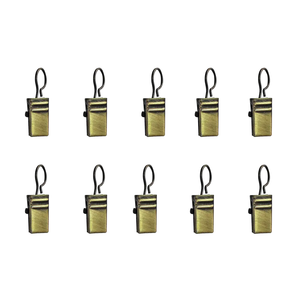 Фото 2 Зажим для штор 4 см металл цвет золото антик