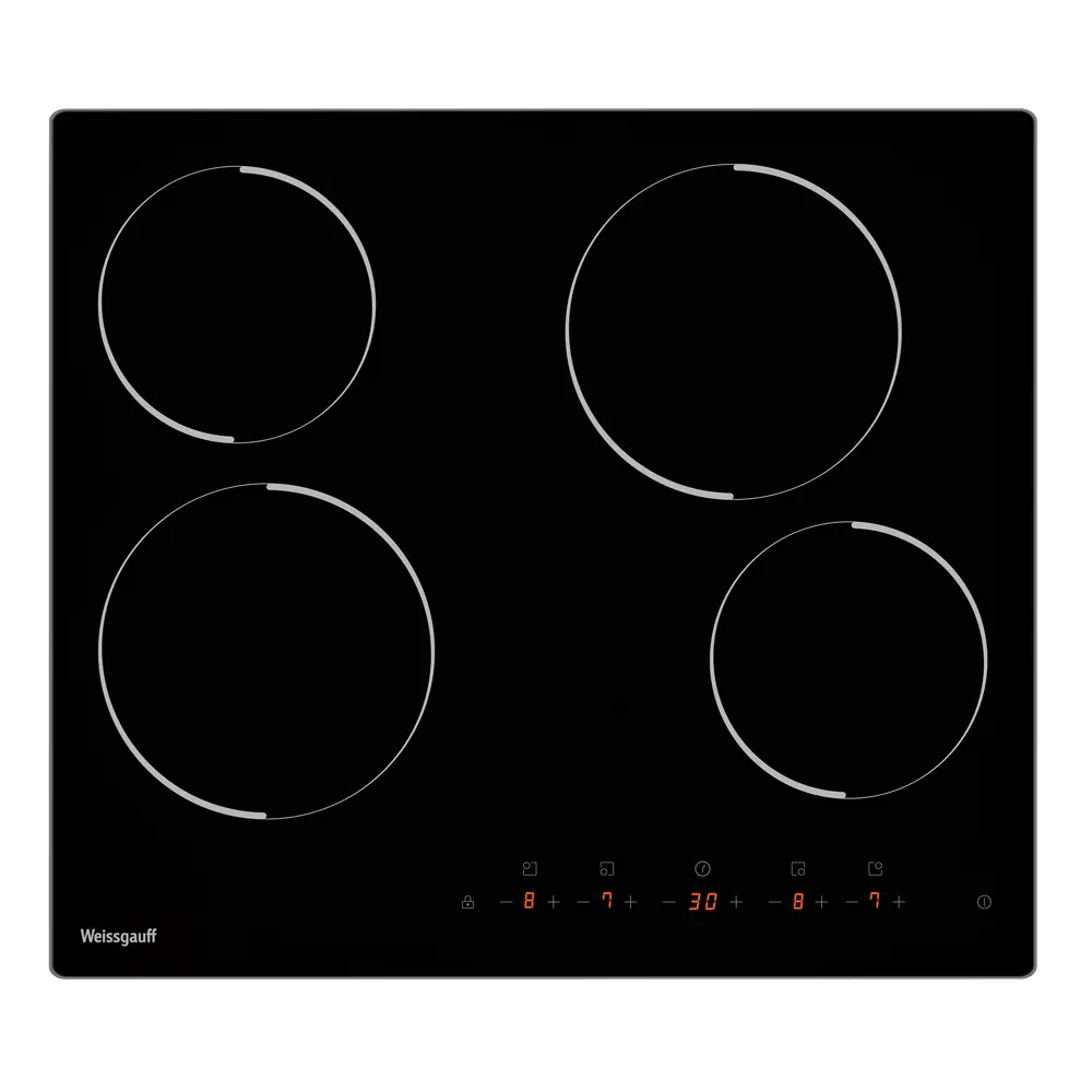Фото 2 Электрическая варочная панель Weissgauff HV 640 B 58 см 4 конфорки цвет черный