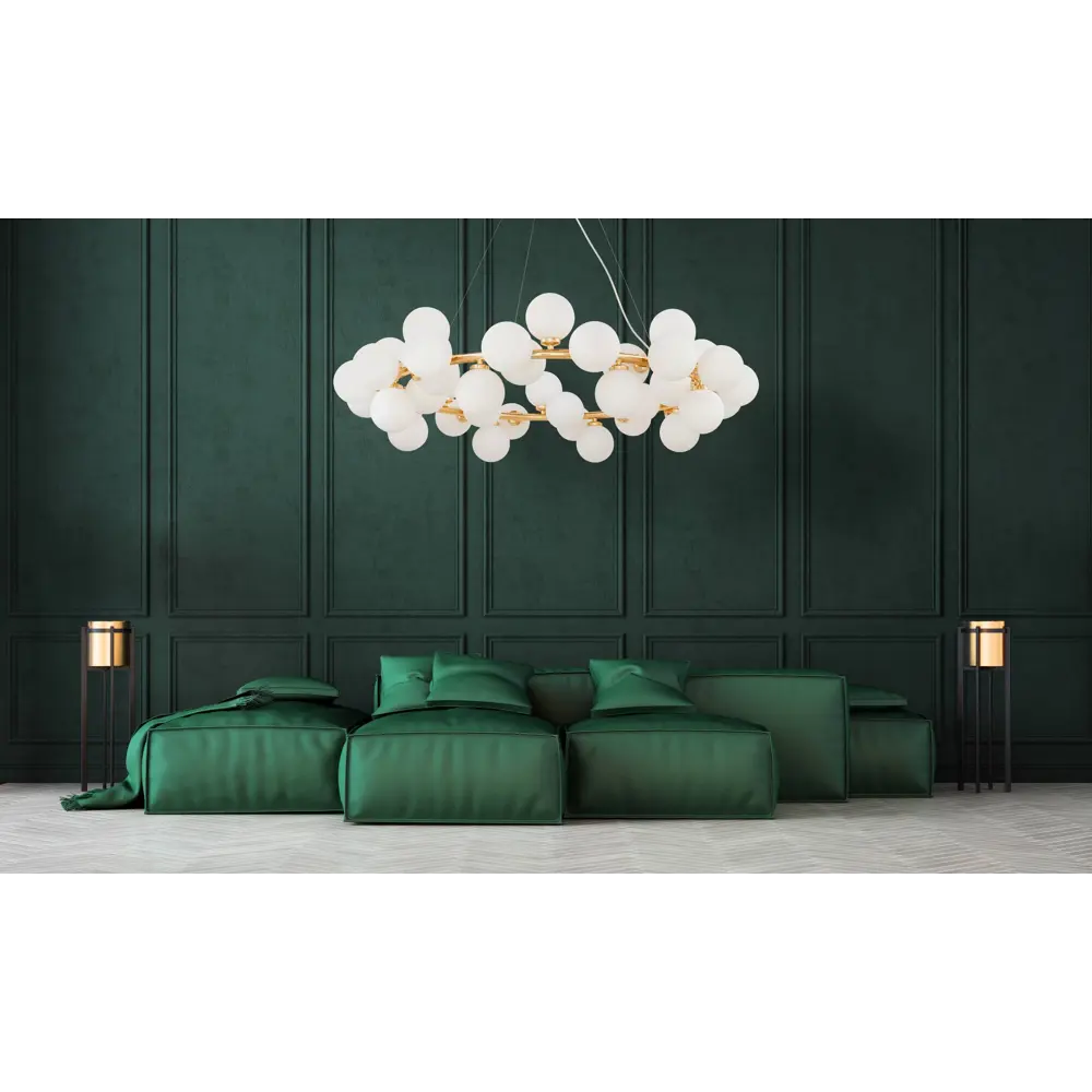 Фото 2 Люстра подвесная Lumina deco Marsiada Lmd_ldp_6033-40_gd 40 ламп 52 м² цвет белый/золотой Фото 2 Люстра подвесная Lumina deco Marsiada Lmd_ldp_6033-40_gd 40 ламп 52 м² цвет белый/золотой