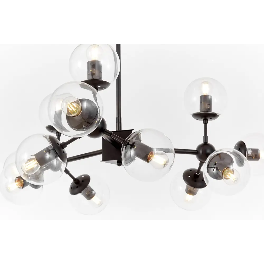 Фото 2 Люстра на штанге Lumina deco Zodiak Lmd_ldp_160-12_bk_pr 12 ламп 19 м² цвет прозрачный/черный Фото 2 Люстра на штанге Lumina deco Zodiak Lmd_ldp_160-12_bk_pr 12 ламп 19 м² цвет прозрачный/черный