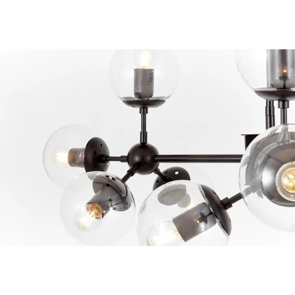 Фото 3 Люстра на штанге Lumina deco Zodiak Lmd_ldp_160-12_bk_pr 12 ламп 19 м² цвет прозрачный/черный Фото 3 Люстра на штанге Lumina deco Zodiak Lmd_ldp_160-12_bk_pr 12 ламп 19 м² цвет прозрачный/черный